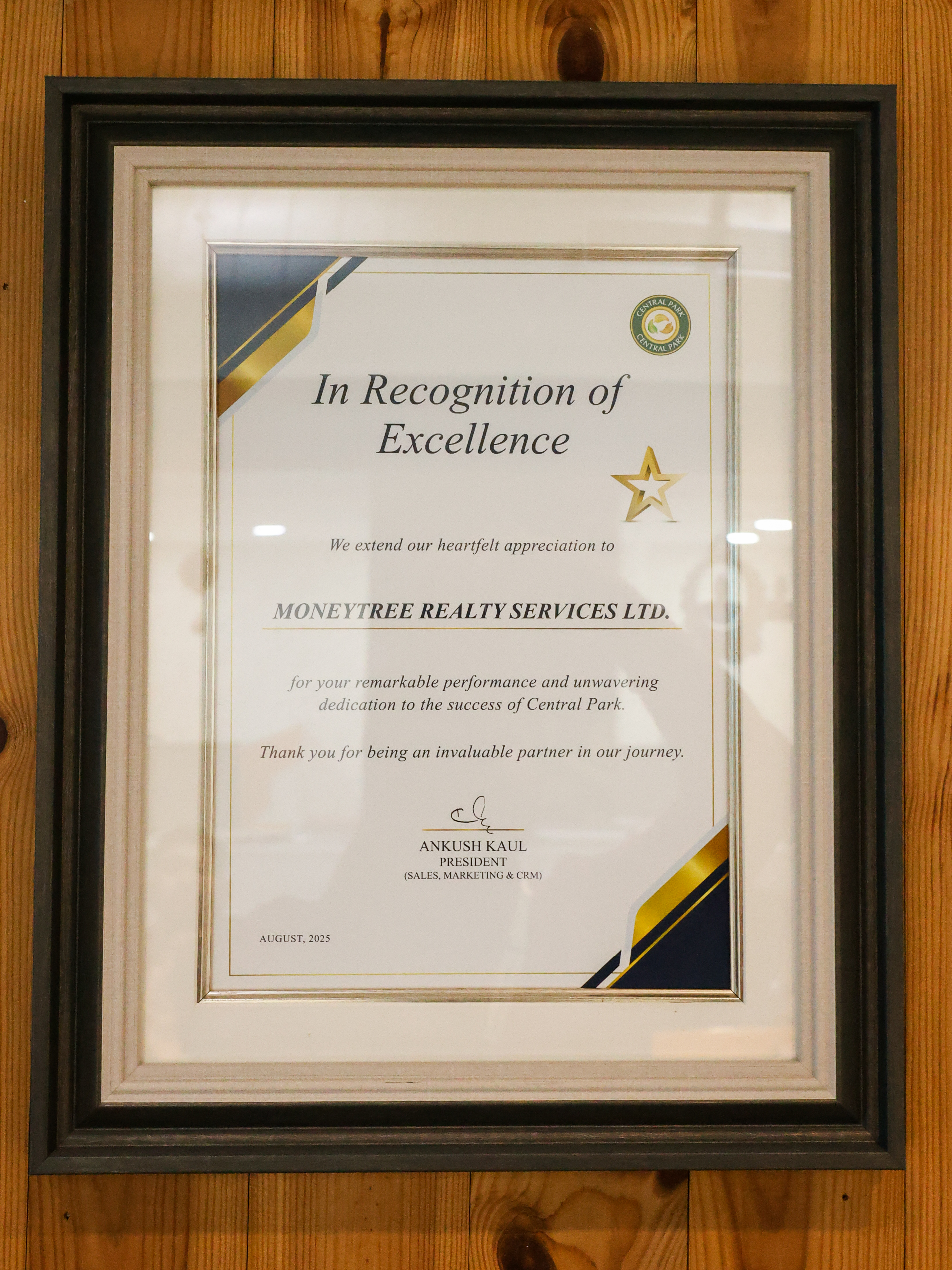 Recognition of Excellence